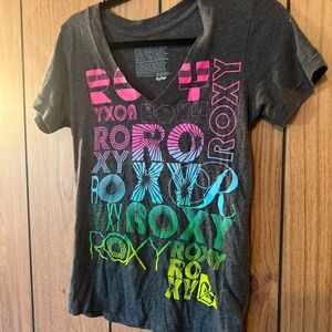 Roxy dark gray oversized graphic tee size small